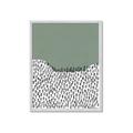Picture of Mid Century Abstract Green  _GroupedProduct_Rectangle_Portrait_Framed_Matted_