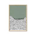 Picture of Mid Century Abstract Green  _GroupedProduct_Rectangle_Portrait_Framed_Matted_