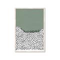 Picture of Mid Century Abstract Green  _GroupedProduct_Rectangle_Portrait_Framed_Matted_