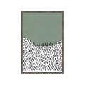 Picture of Mid Century Abstract Green  _GroupedProduct_Rectangle_Portrait_Framed_Matted_
