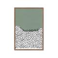 Picture of Mid Century Abstract Green  _GroupedProduct_Rectangle_Portrait_Framed_Matted_
