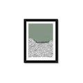 Picture of Mid Century Abstract Green  _GroupedProduct_Rectangle_Portrait_Framed_Matted_