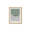Picture of Mid Century Abstract Green  _GroupedProduct_Rectangle_Portrait_Framed_Matted_