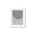 Picture of Mid Century Abstract Green  _GroupedProduct_Rectangle_Portrait_Framed_Matted_