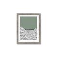 Picture of Mid Century Abstract Green  _GroupedProduct_Rectangle_Portrait_Framed_Matted_