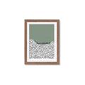 Picture of Mid Century Abstract Green  _GroupedProduct_Rectangle_Portrait_Framed_Matted_