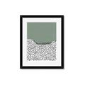 Picture of Mid Century Abstract Green  _GroupedProduct_Rectangle_Portrait_Framed_Matted_