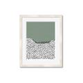 Picture of Mid Century Abstract Green  _GroupedProduct_Rectangle_Portrait_Framed_Matted_