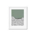Picture of Mid Century Abstract Green  _GroupedProduct_Rectangle_Portrait_Framed_Matted_