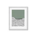 Picture of Mid Century Abstract Green  _GroupedProduct_Rectangle_Portrait_Framed_Matted_