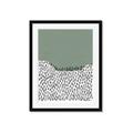 Picture of Mid Century Abstract Green  _GroupedProduct_Rectangle_Portrait_Framed_Matted_