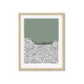 Picture of Mid Century Abstract Green  _GroupedProduct_Rectangle_Portrait_Framed_Matted_