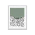 Picture of Mid Century Abstract Green  _GroupedProduct_Rectangle_Portrait_Framed_Matted_