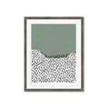Picture of Mid Century Abstract Green  _GroupedProduct_Rectangle_Portrait_Framed_Matted_
