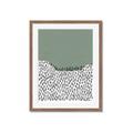 Picture of Mid Century Abstract Green  _GroupedProduct_Rectangle_Portrait_Framed_Matted_
