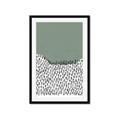 Picture of Mid Century Abstract Green  _GroupedProduct_Rectangle_Portrait_Framed_Matted_