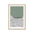 Picture of Mid Century Abstract Green  _GroupedProduct_Rectangle_Portrait_Framed_Matted_