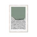 Picture of Mid Century Abstract Green  _GroupedProduct_Rectangle_Portrait_Framed_Matted_