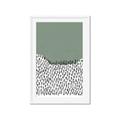 Picture of Mid Century Abstract Green  _GroupedProduct_Rectangle_Portrait_Framed_Matted_