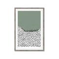 Picture of Mid Century Abstract Green  _GroupedProduct_Rectangle_Portrait_Framed_Matted_