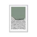 Picture of Mid Century Abstract Green  _GroupedProduct_Rectangle_Portrait_Framed_Matted_