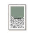 Picture of Mid Century Abstract Green  _GroupedProduct_Rectangle_Portrait_Framed_Matted_