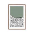 Picture of Mid Century Abstract Green  _GroupedProduct_Rectangle_Portrait_Framed_Matted_