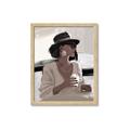 Picture of Café Girl _GroupedProduct_Rectangle_Portrait_Framed_Matted_