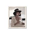 Picture of Café Girl _GroupedProduct_Rectangle_Portrait_Framed_Matted_