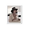 Picture of Café Girl _GroupedProduct_Rectangle_Portrait_Framed_Matted_