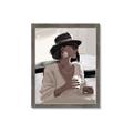 Picture of Café Girl _GroupedProduct_Rectangle_Portrait_Framed_Matted_