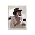 Picture of Café Girl _GroupedProduct_Rectangle_Portrait_Framed_Matted_