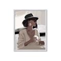 Picture of Café Girl _GroupedProduct_Rectangle_Portrait_Framed_Matted_
