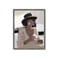 Picture of Café Girl _GroupedProduct_Rectangle_Portrait_Framed_Matted_