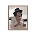 Picture of Café Girl _GroupedProduct_Rectangle_Portrait_Framed_Matted_