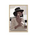 Picture of Café Girl _GroupedProduct_Rectangle_Portrait_Framed_Matted_