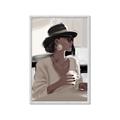 Picture of Café Girl _GroupedProduct_Rectangle_Portrait_Framed_Matted_