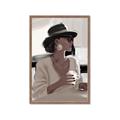 Picture of Café Girl _GroupedProduct_Rectangle_Portrait_Framed_Matted_