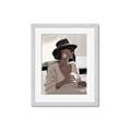 Picture of Café Girl _GroupedProduct_Rectangle_Portrait_Framed_Matted_