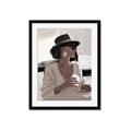 Picture of Café Girl _GroupedProduct_Rectangle_Portrait_Framed_Matted_