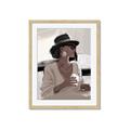Picture of Café Girl _GroupedProduct_Rectangle_Portrait_Framed_Matted_