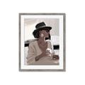 Picture of Café Girl _GroupedProduct_Rectangle_Portrait_Framed_Matted_