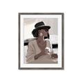 Picture of Café Girl _GroupedProduct_Rectangle_Portrait_Framed_Matted_