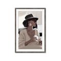Picture of Café Girl _GroupedProduct_Rectangle_Portrait_Framed_Matted_