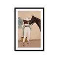 Picture of Fashion and Horse  _GroupedProduct_Rectangle_Portrait_Framed_Matted_
