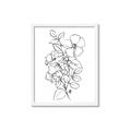 Picture of Flower Drawing _GroupedProduct_Rectangle_Portrait_Framed_Matted_