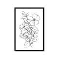 Picture of Flower Drawing _GroupedProduct_Rectangle_Portrait_Framed_Matted_