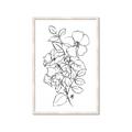 Picture of Flower Drawing _GroupedProduct_Rectangle_Portrait_Framed_Matted_
