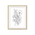 Picture of Flower Drawing _GroupedProduct_Rectangle_Portrait_Framed_Matted_