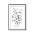 Picture of Flower Drawing _GroupedProduct_Rectangle_Portrait_Framed_Matted_